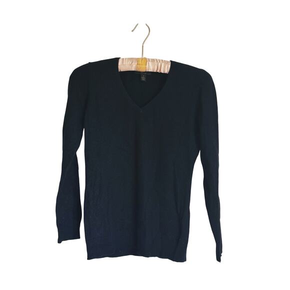 Charter Club 100% Cashmere V-Neck Sweater Small Black - Picture 2 of 9